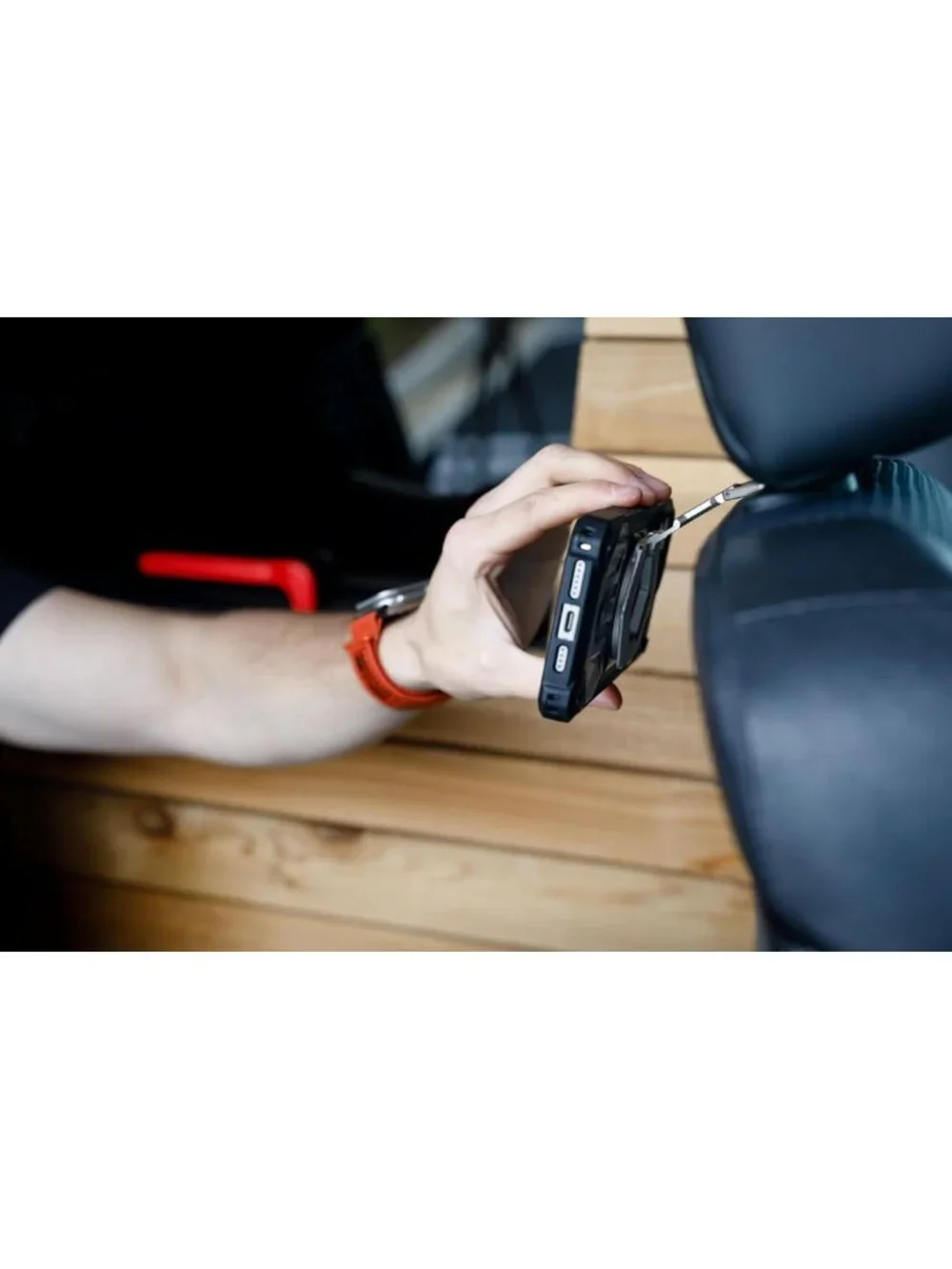 Magnetic Phone Ring Stand - MagSafe Compatible, Sleek Black Design, Hands-Free